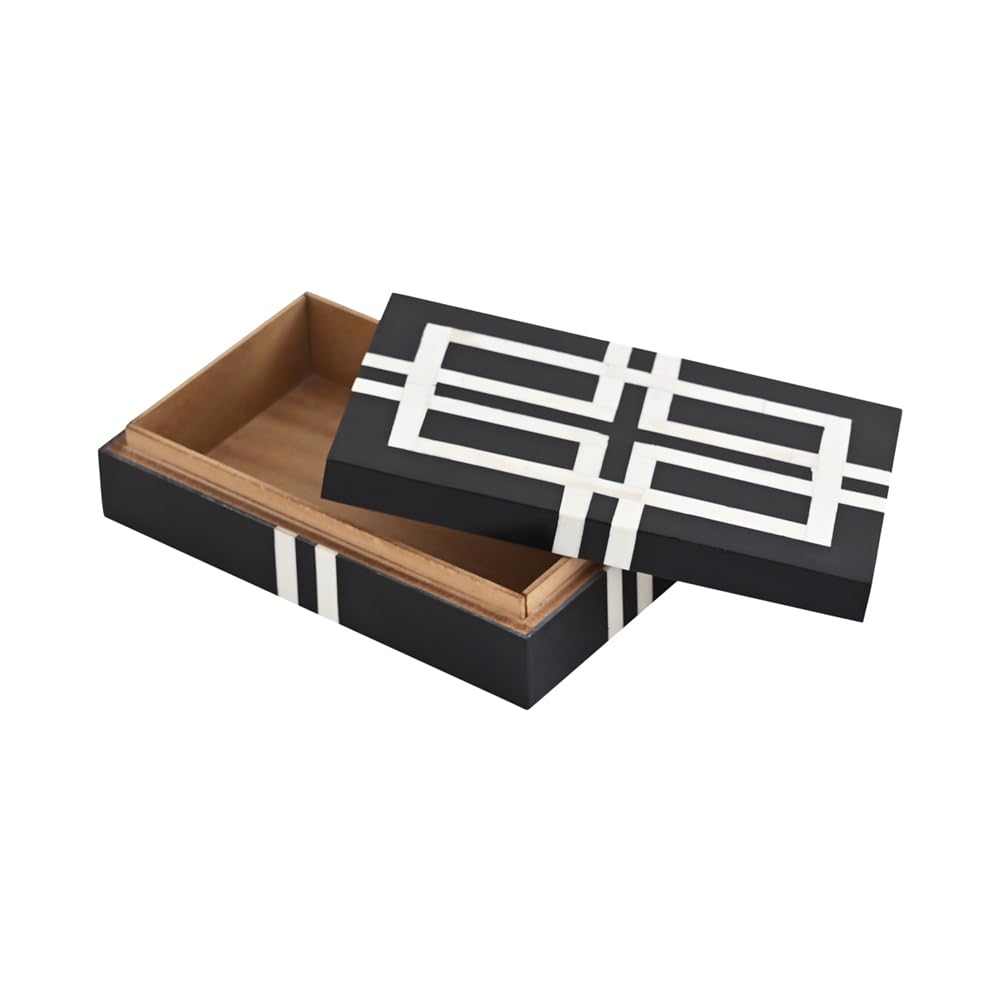 Black and White Geometric Box for Decor