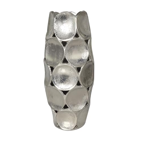 Silver Geometric Centerpiece Vase Set, Open Framed