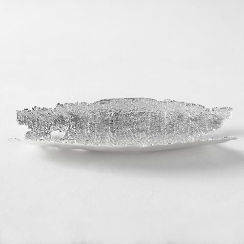 Silver Rectangular Bowl, Contemporary Accent Decor