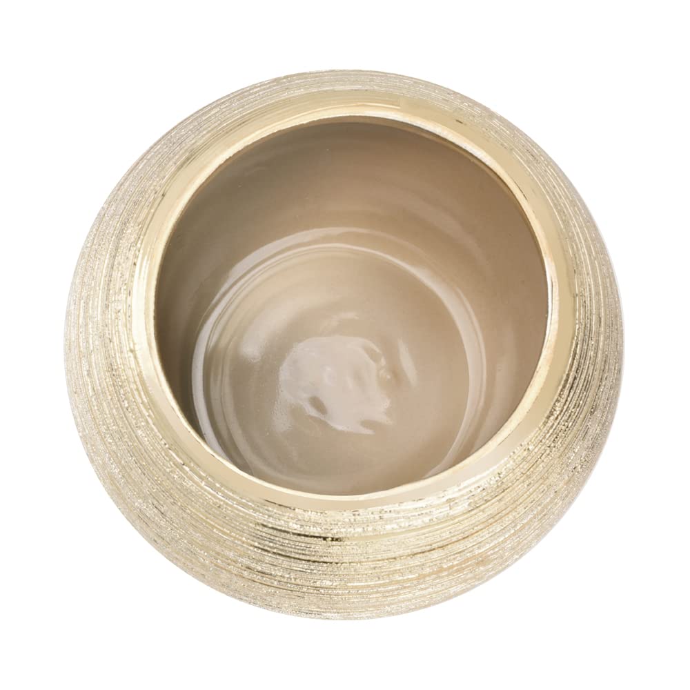 Gold Round Flower Pot Vase