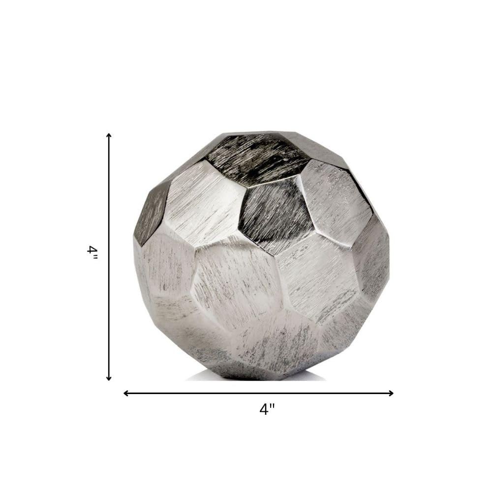 Silver Geometric Balls Sphere, Home Decor