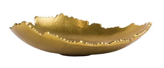 Gold Bowl Decor Sculpted Edges