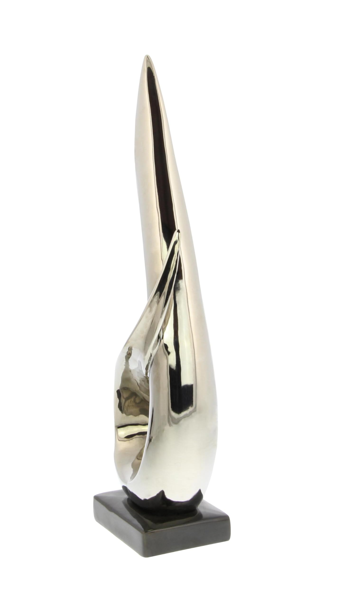 Silver Abstract Accent Sculpture Home Decor Statue