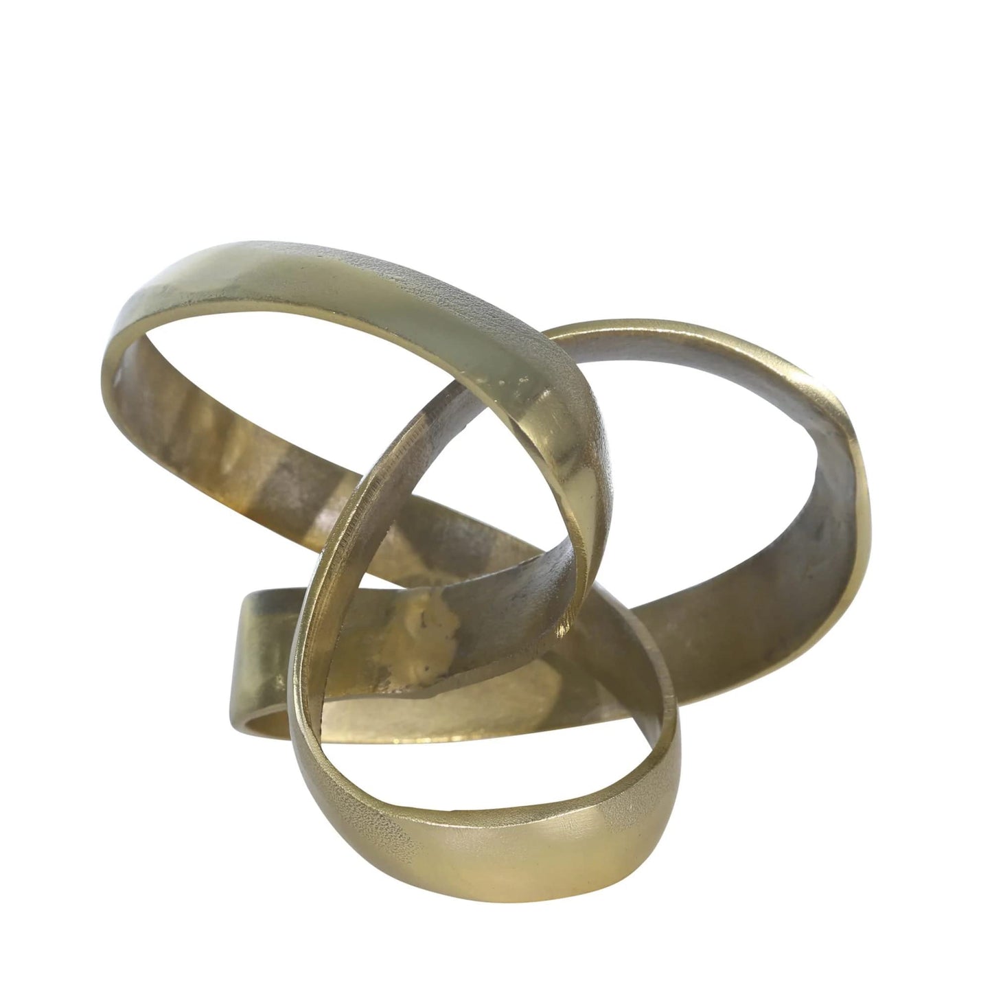 Gold Loop Abstract Sculpture, Modern Accent Decor