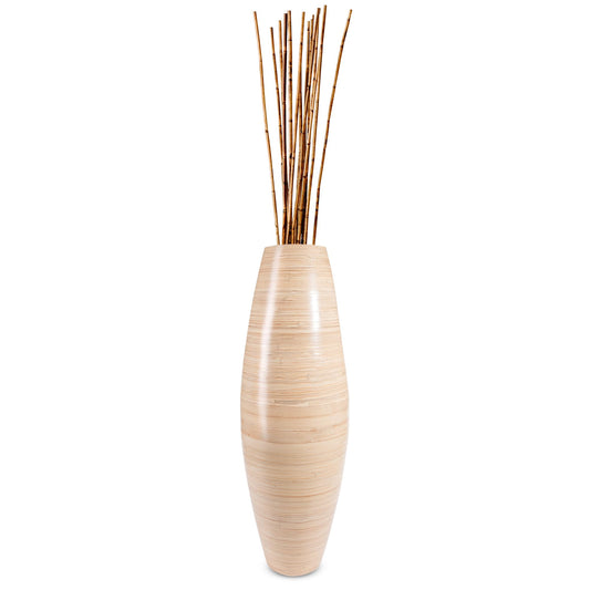 Tall Floor Vase Authentic Bamboo