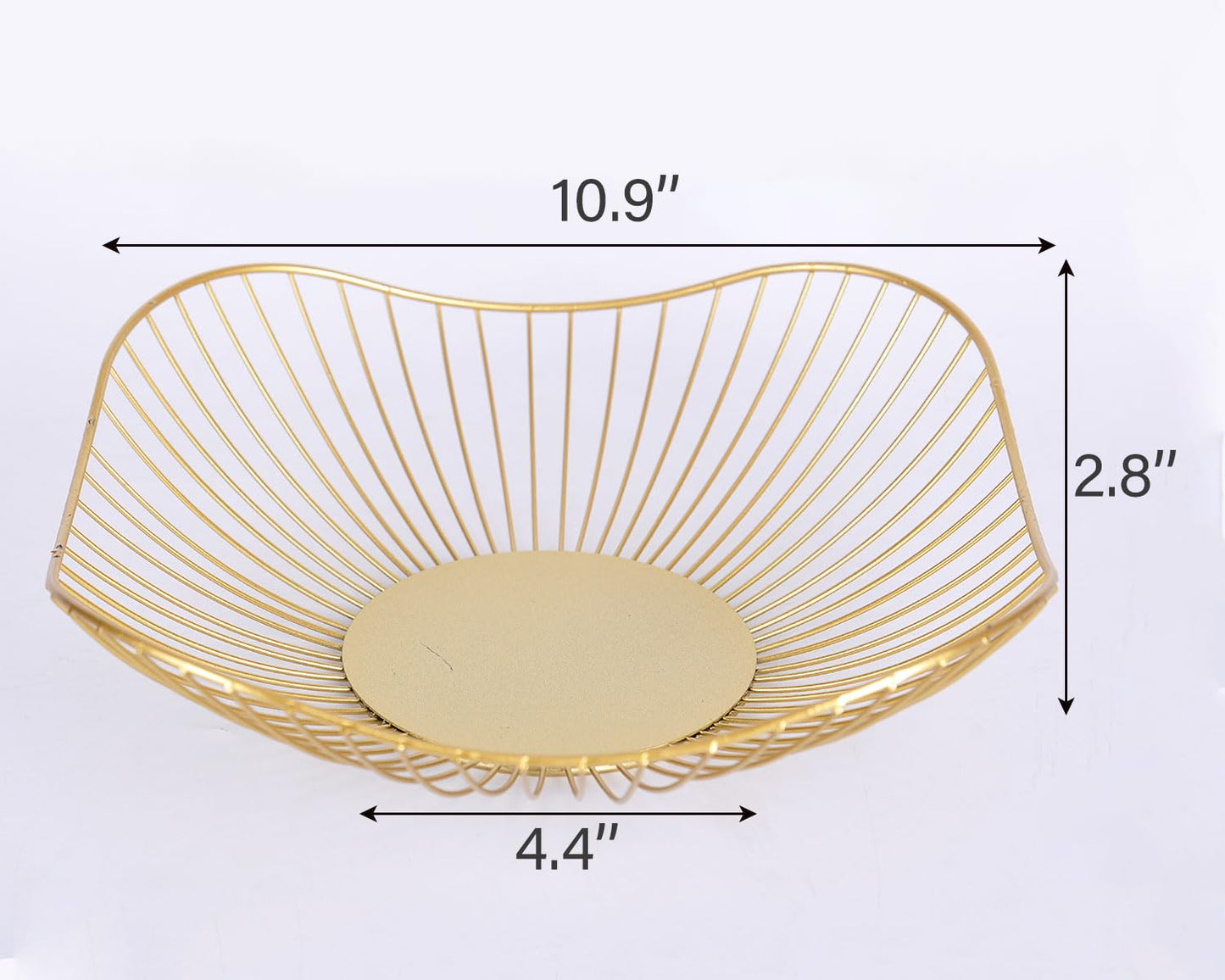 Gold Curved-Edge Modern Bowl