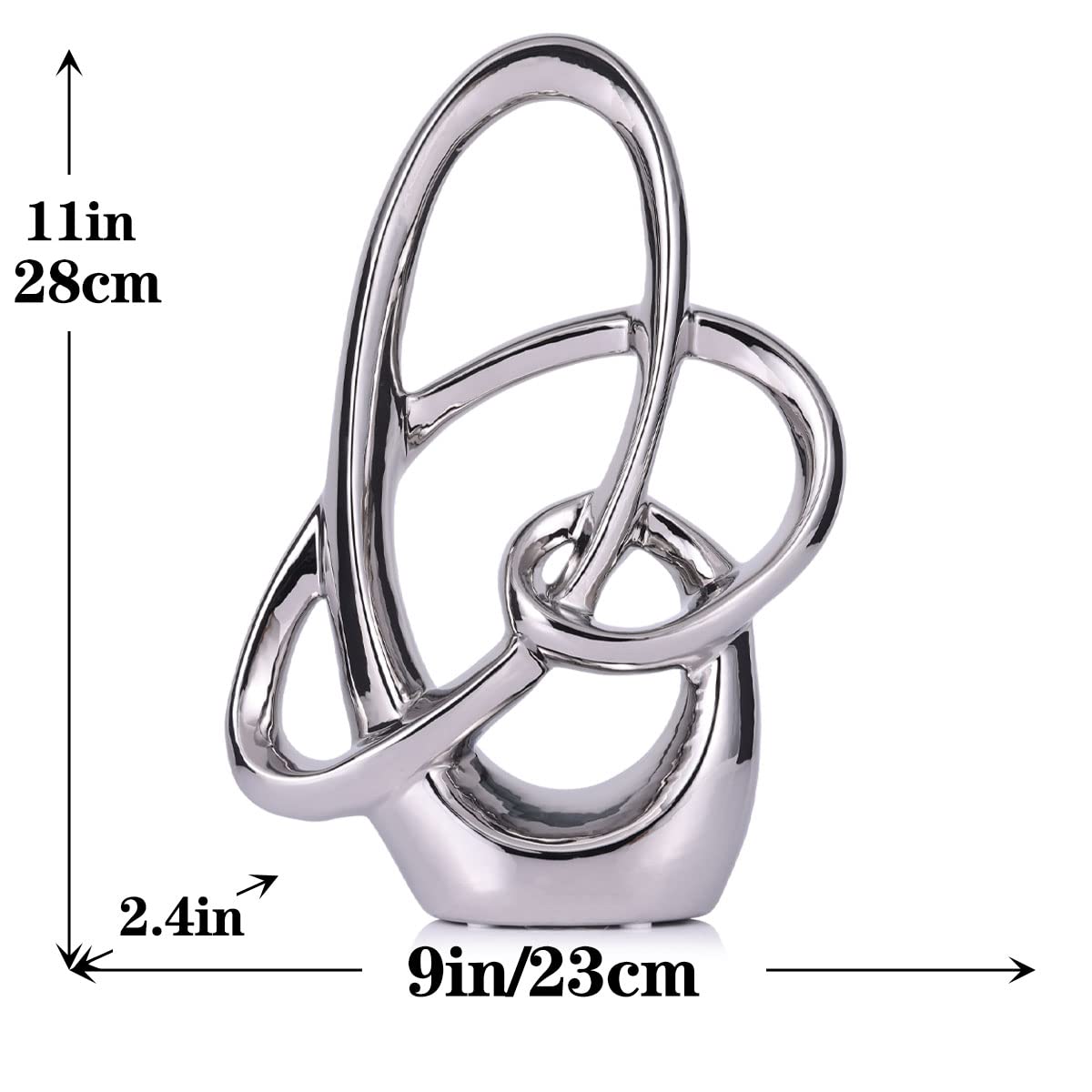 Modern Silver Sculpture Statue Home Décor