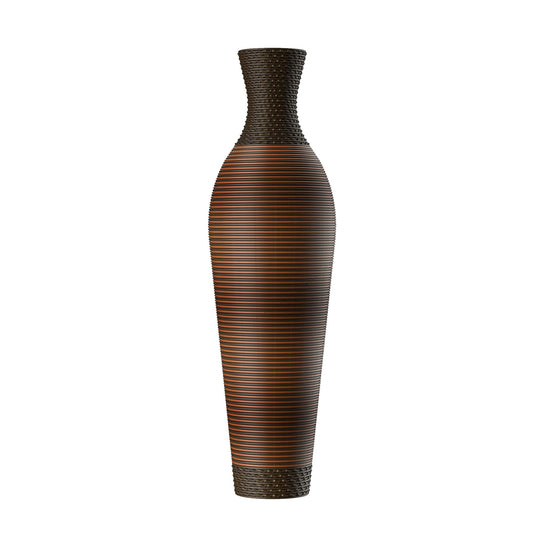 Dark Brown Tall Floor Vase
