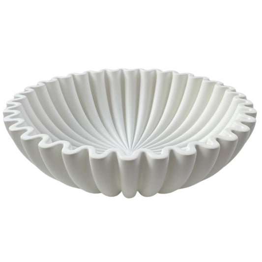 White Large Bowl Centerpiece Décor