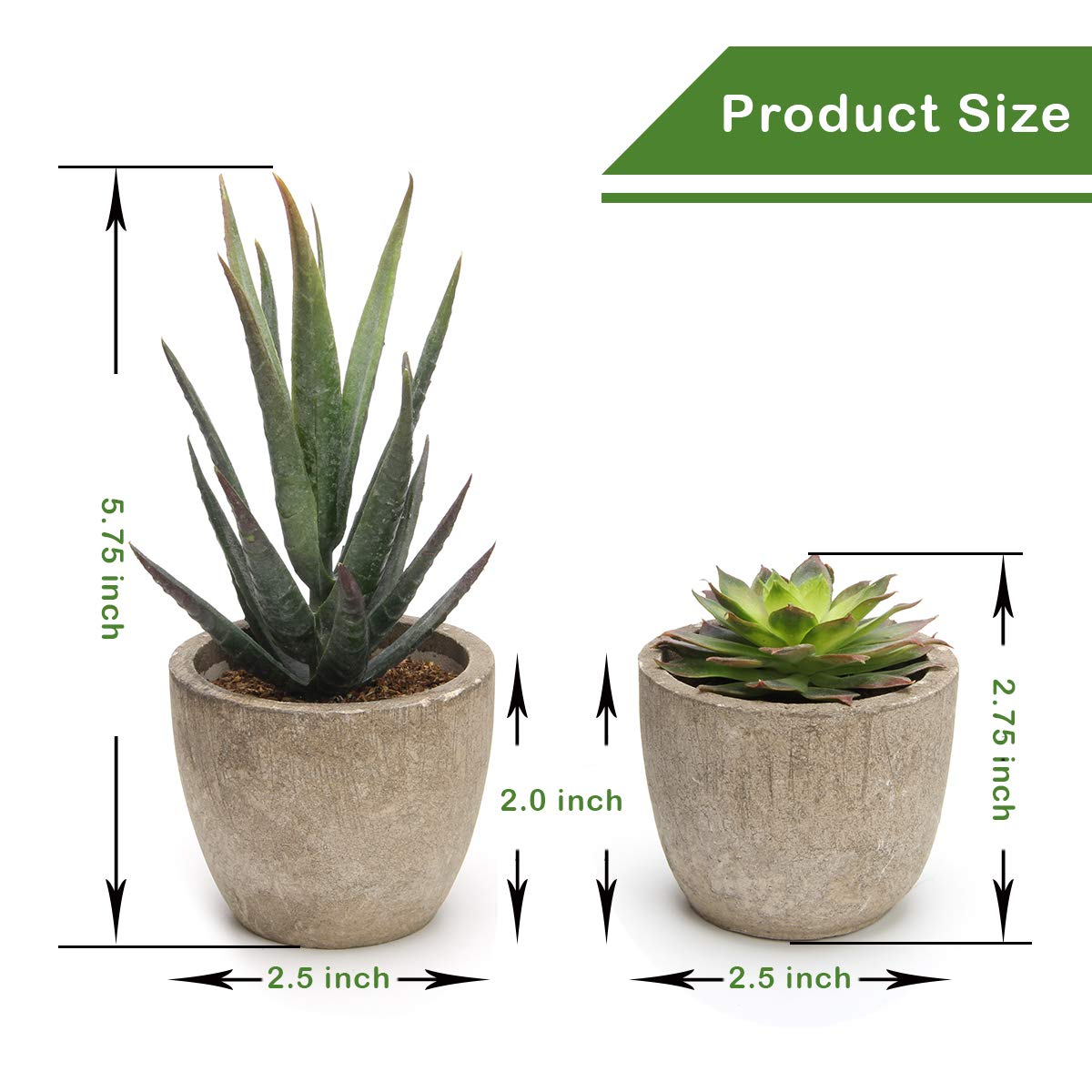 Artificial Succulent Plant Set Potted