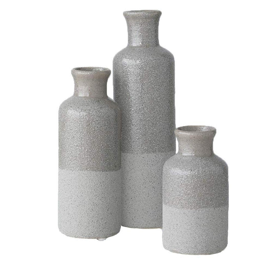 Grey Ceramic Decor Vase Set