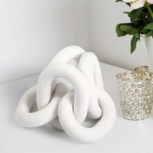 White Chain Link Decor Rustic Wooden