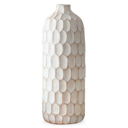 White Textured Vase Modern Decor