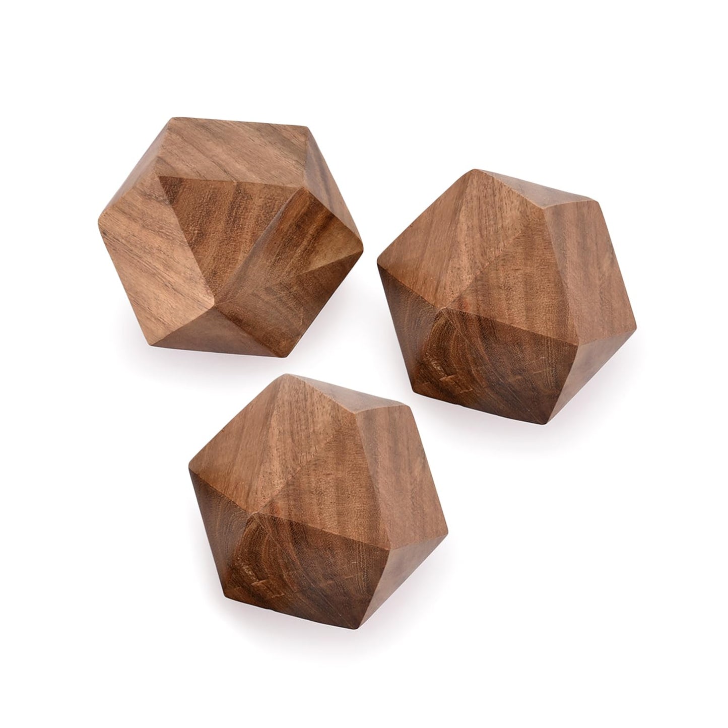 Brown Ball Decor Set, Wood Vase Fillers