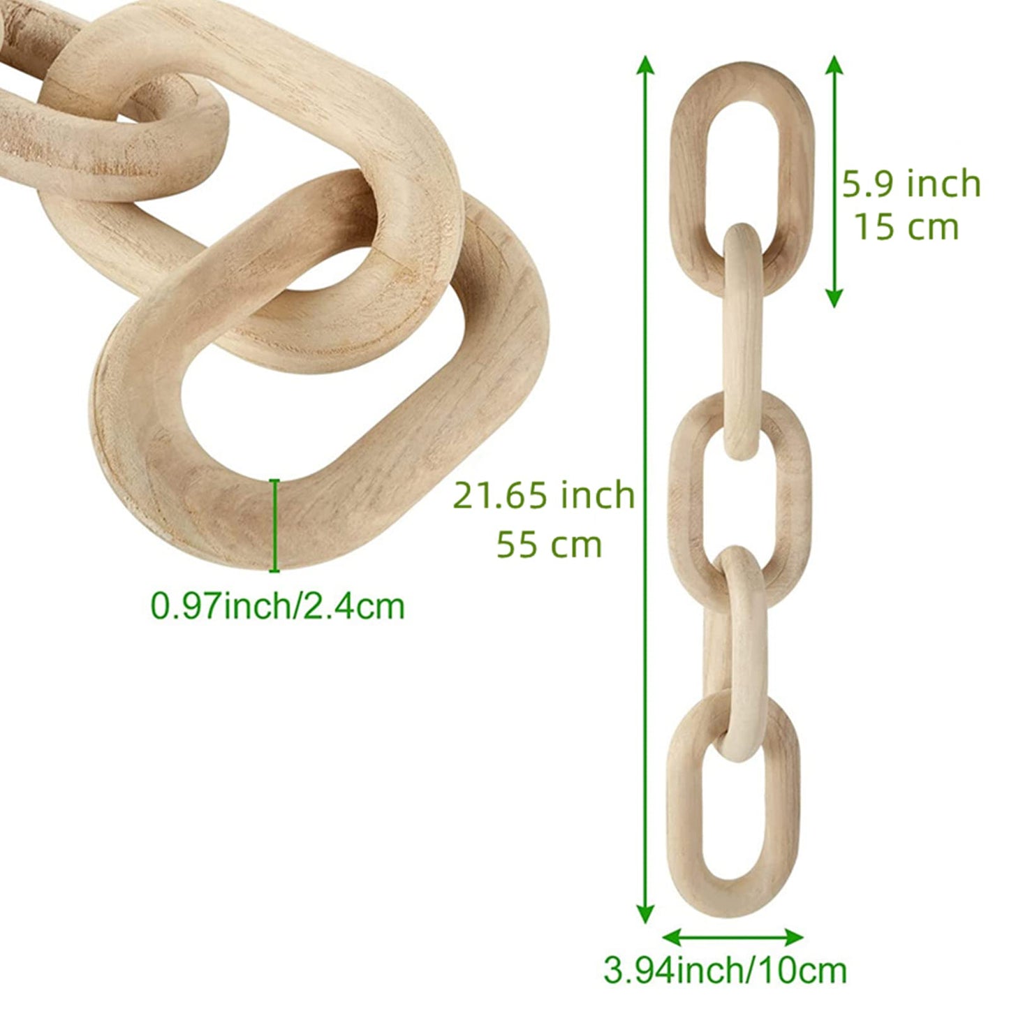 Beige, Natural Chain Link Home Decor