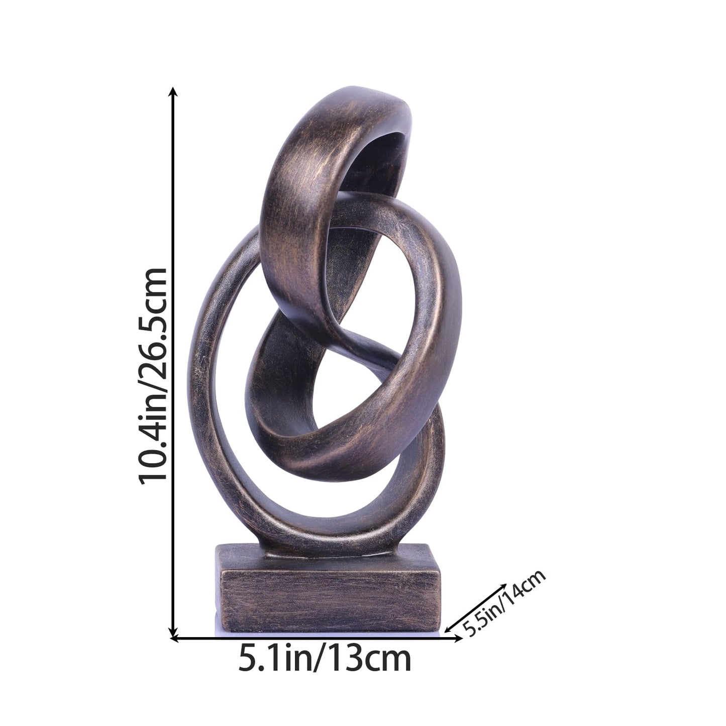 Bronze Rope Knot Statue Décor