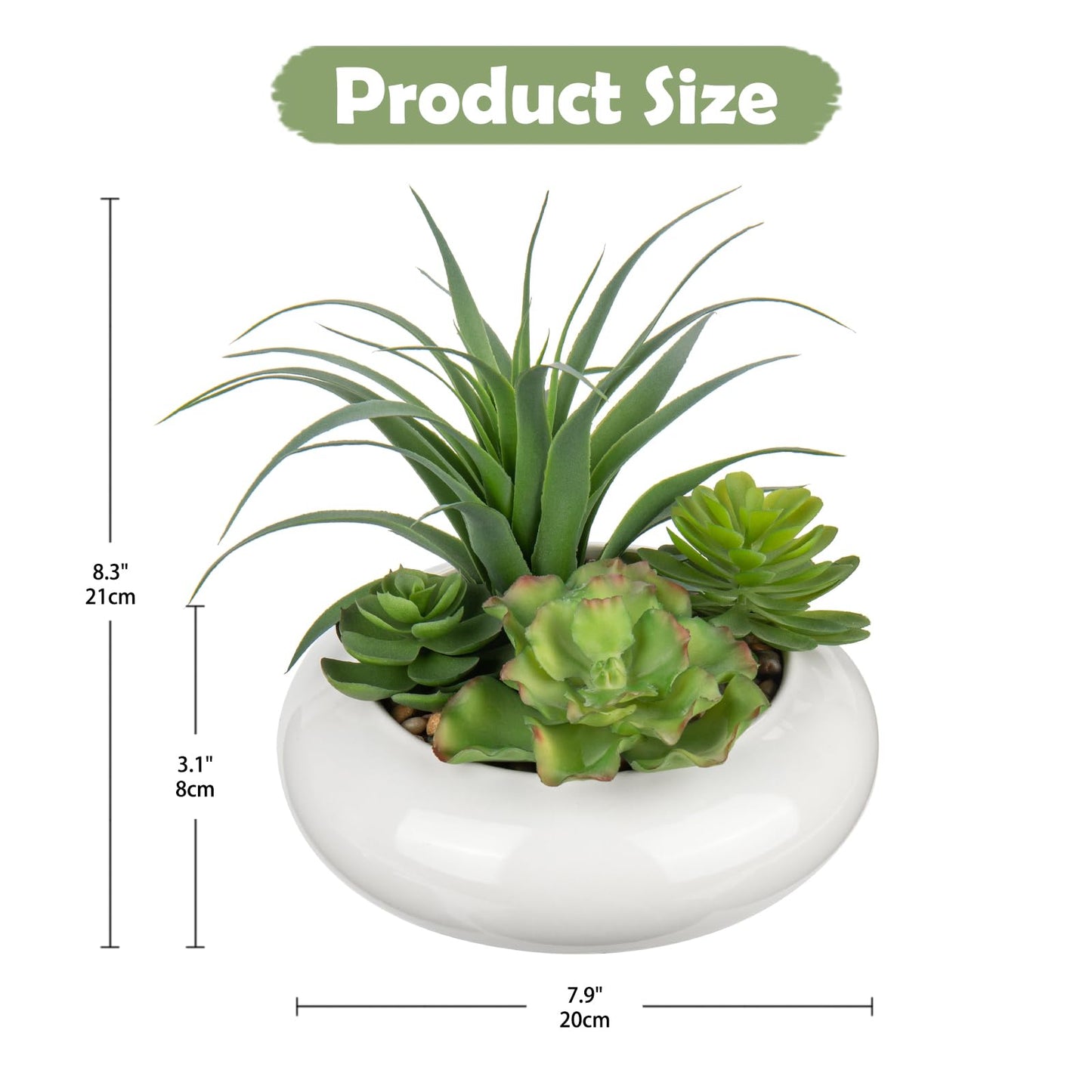 Artificial Faux Succulents Plants Large