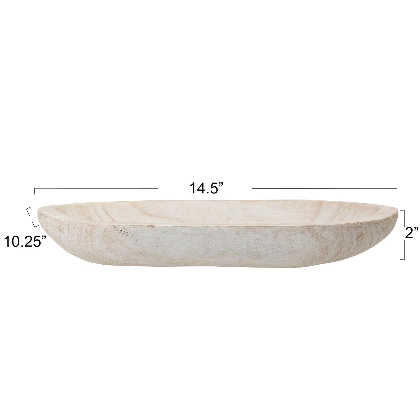 Off-White Decor Bowl, Long