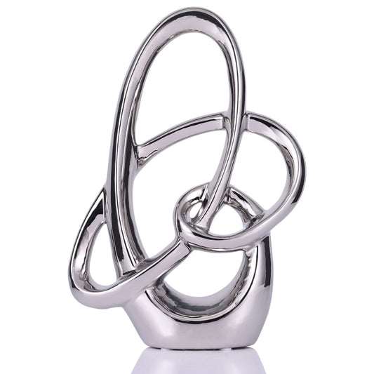 Modern Silver Sculpture Statue Home Décor