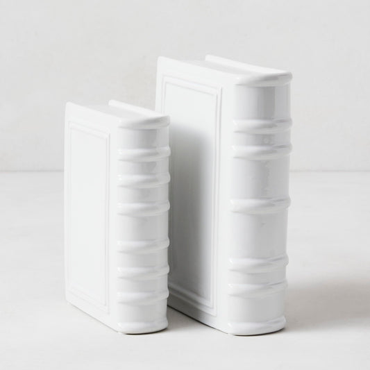 White Books Decor Set, Ceramic