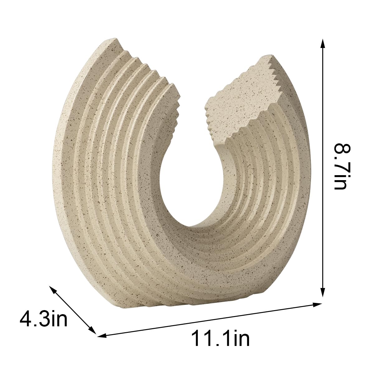 Beige Abstract Sculpture Statue Décor