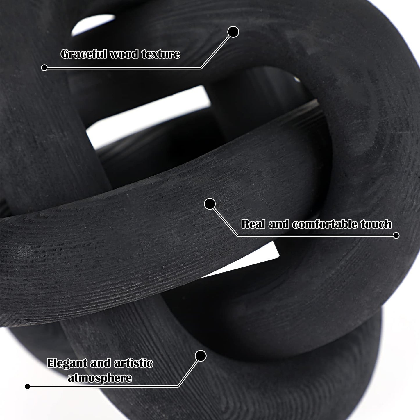 Black Knot Link Decor Modern