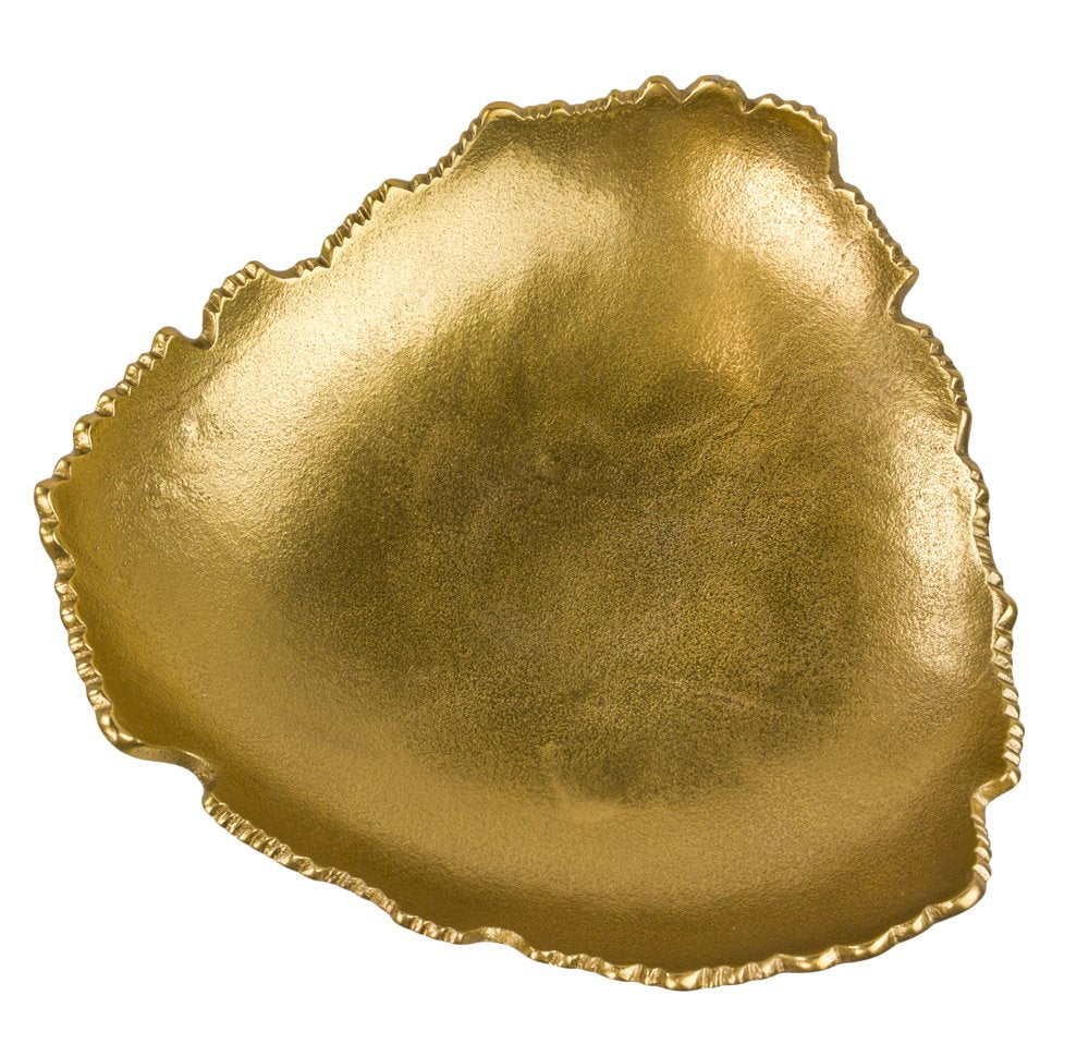 Gold Bowl Decor Sculpted Edges