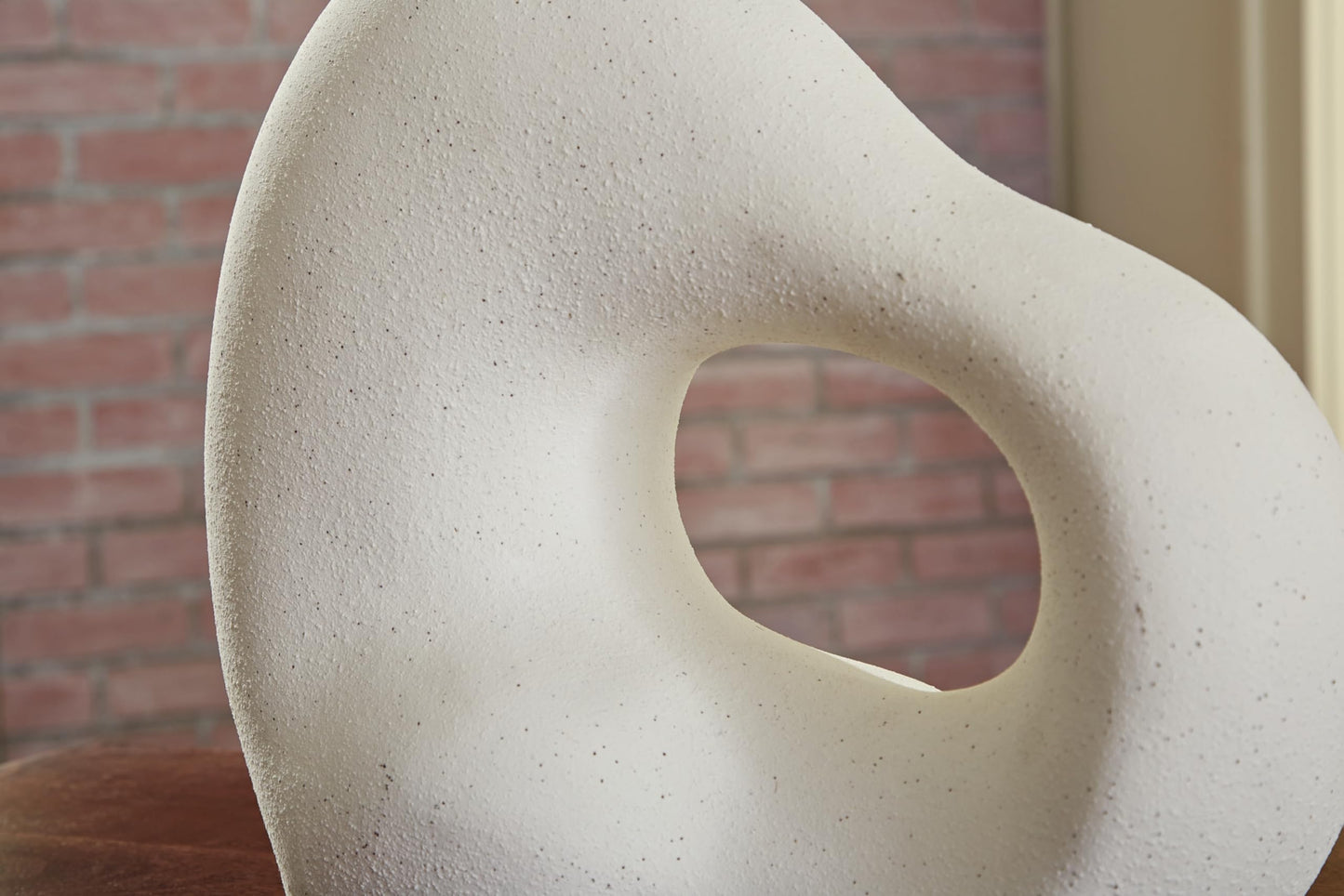 Off-white Ceramic Abstract Sculpture
