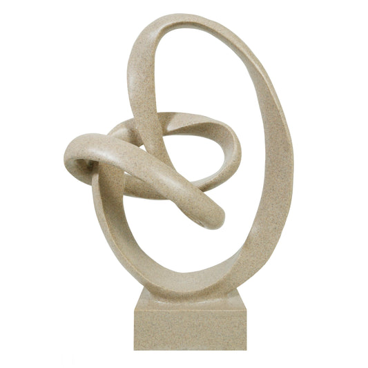 Beige Knot Abstract Sculpture Modern Décor