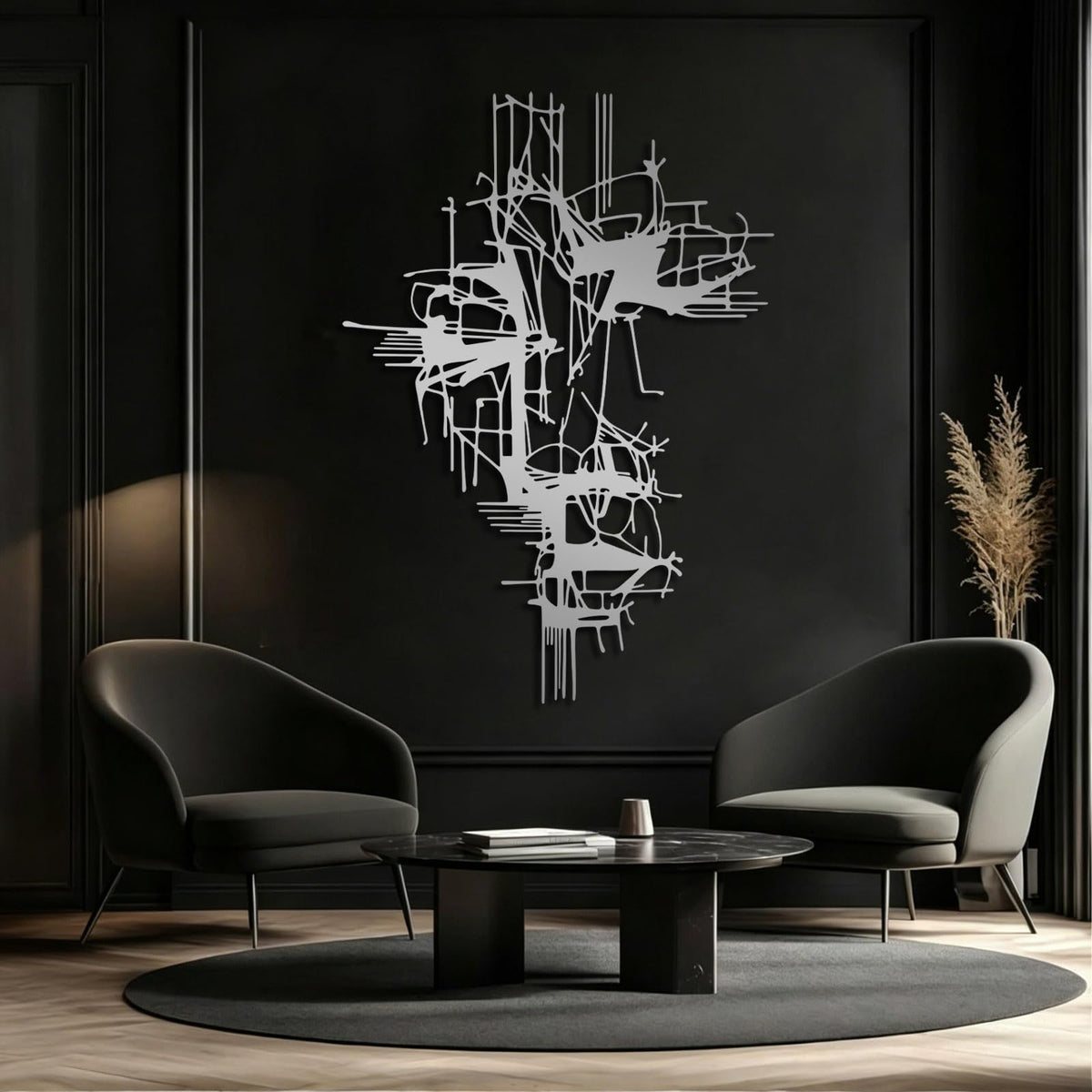 Gold Modern Luxury Wall Art, Metal Abstract Women Face
