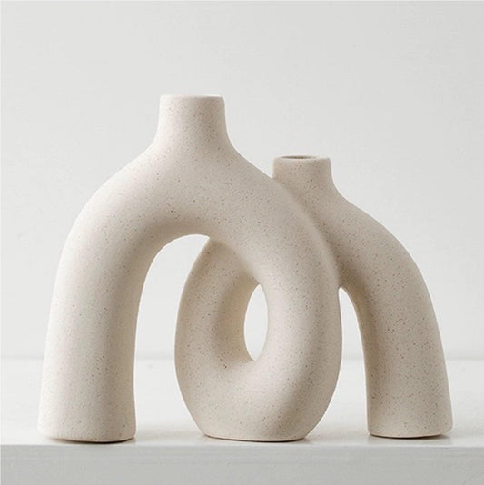 Hug Donut Modern Nordic Boho Vase Set