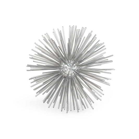 Spike Silver Sphere Ball Decor