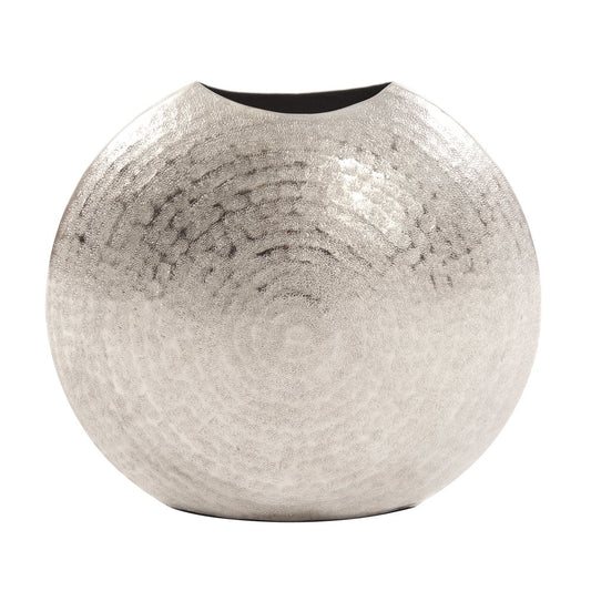 Silver Round Frosted Accent Vase