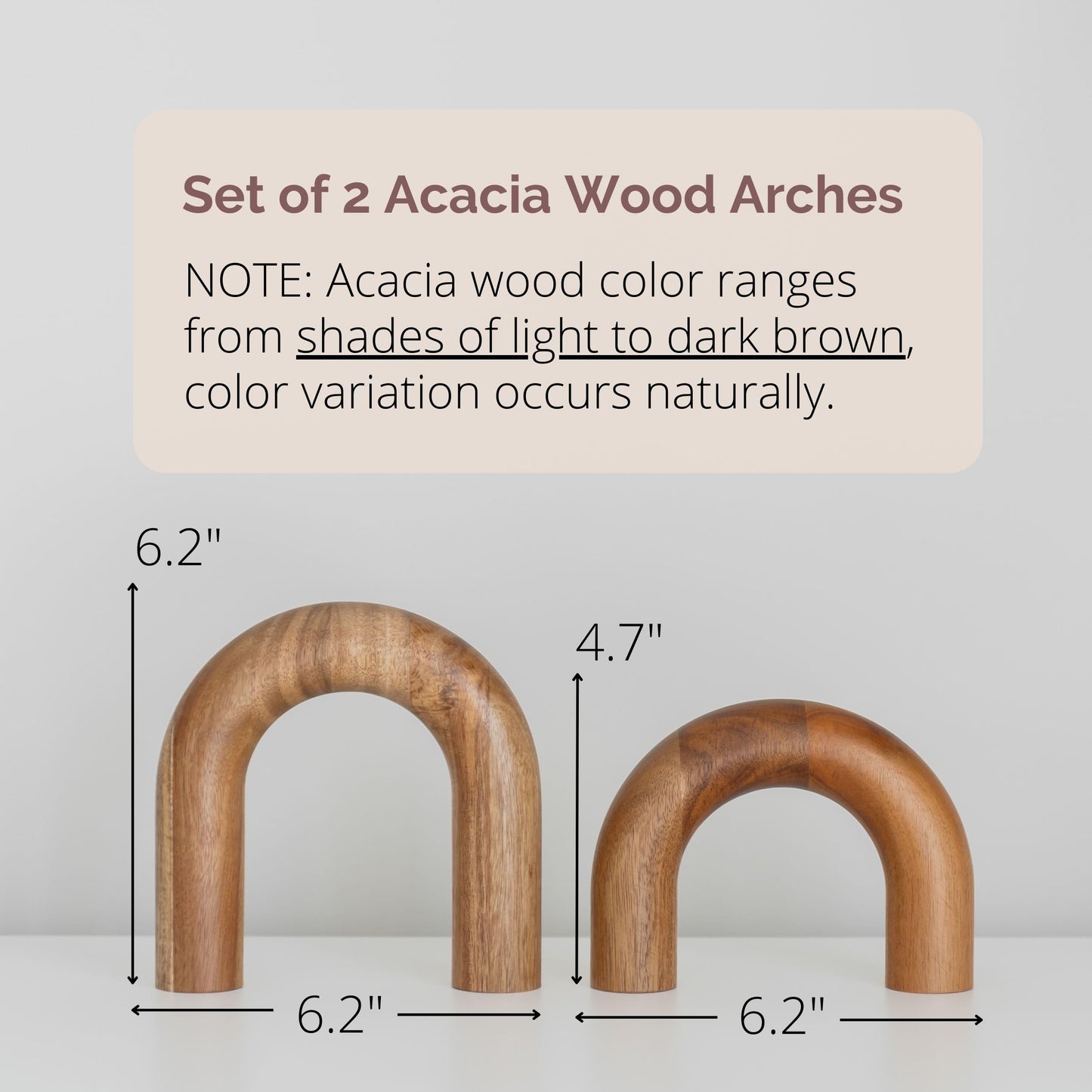 Brown Wood Arch Shelf Décor