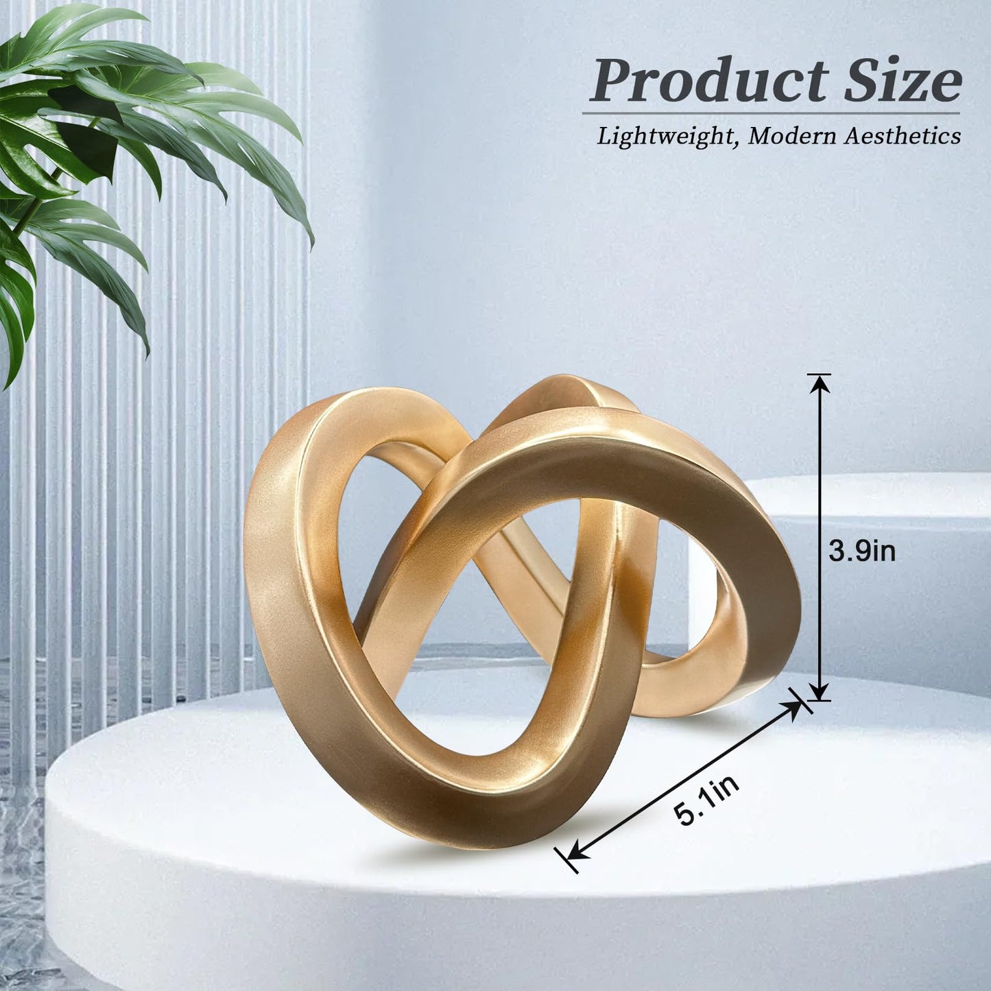 Gold Abstract Sculpture Modern