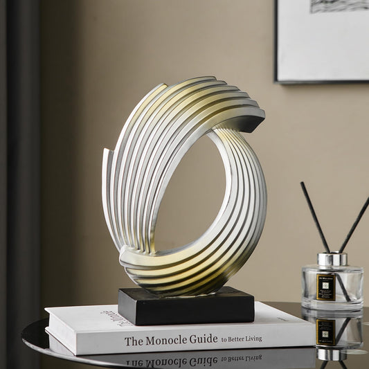 Silver Statue, Abstract Sculpture Home Decor