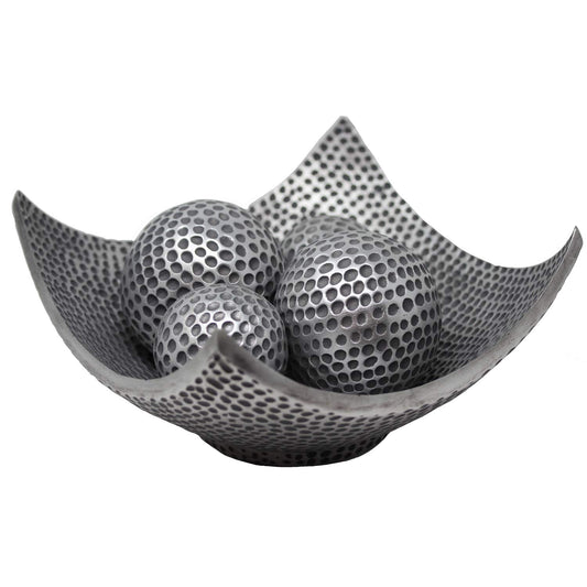 Silver Bowls Set Scoop Decor Large