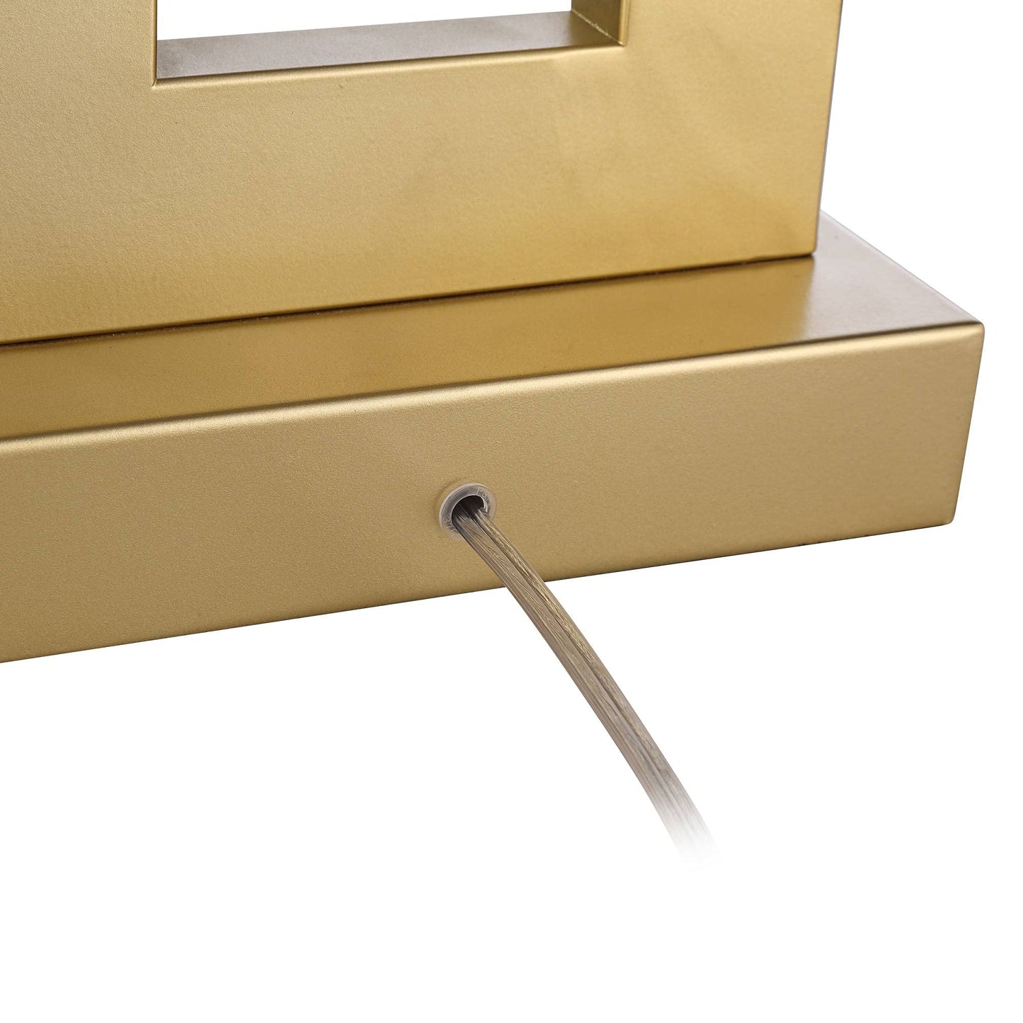 Gold Open Rectangle, Modern Luxe Glam, End Table Lamps Set of 2