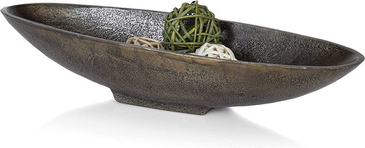 Long Bowl Centerpiece Silver Bronze