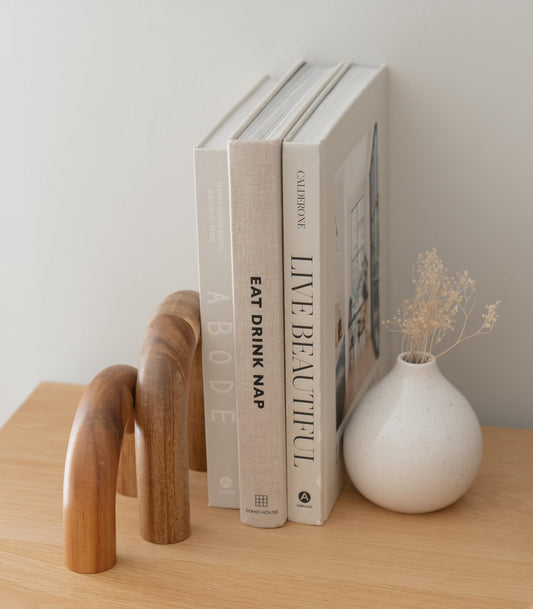 Brown Wood Arch Shelf Décor