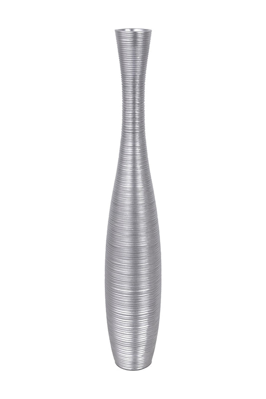 Silver Tall Floor Vase