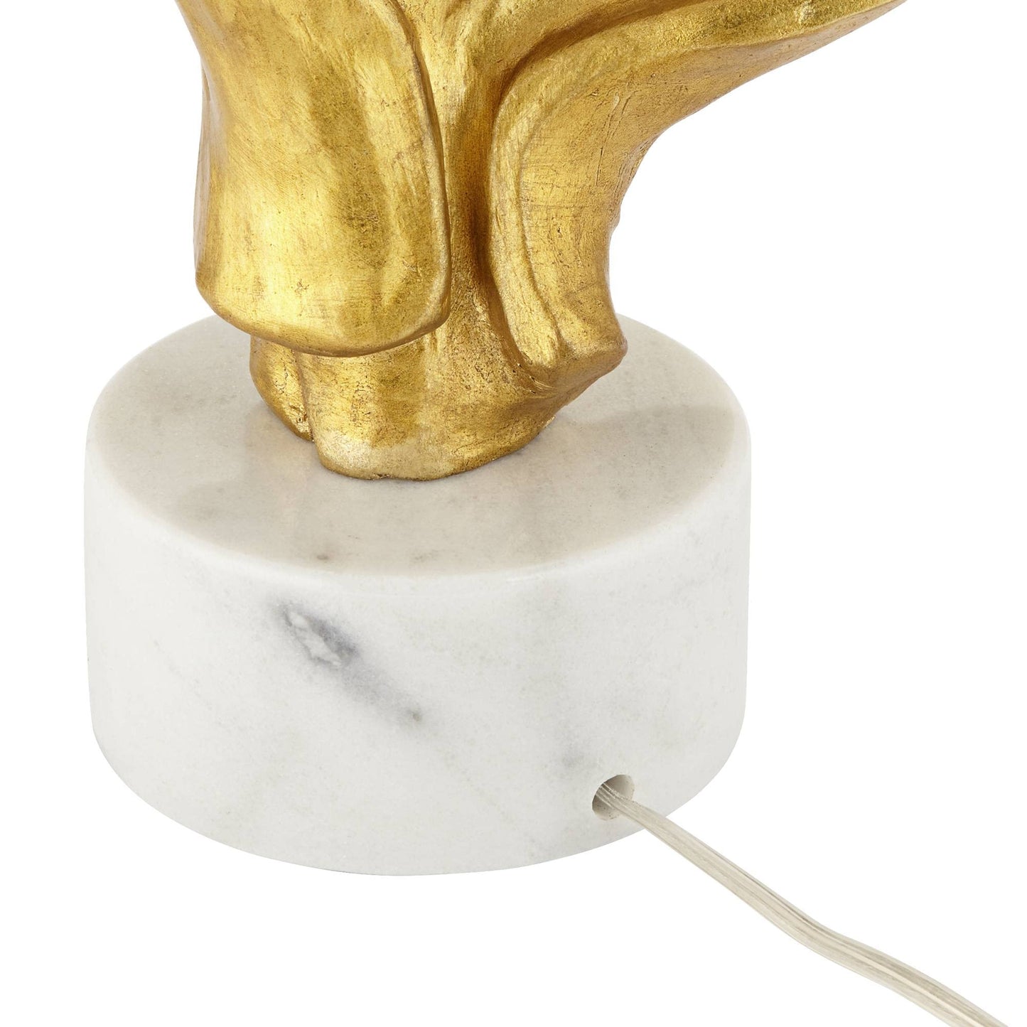 Gold Table Lamp 31" Tall, Sculptural Modern Luxury