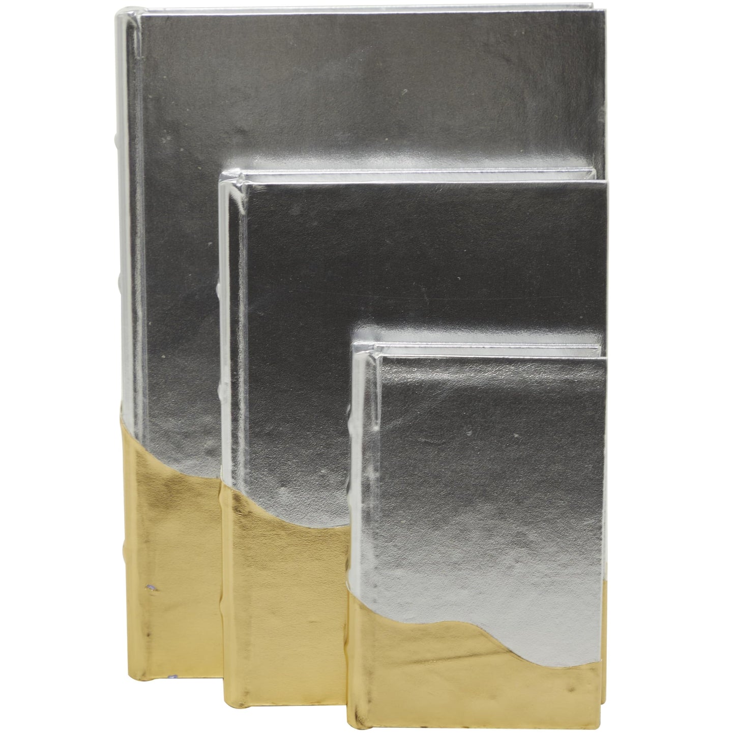 Silver - Gold Faux Leather, Decor Storage Box Set