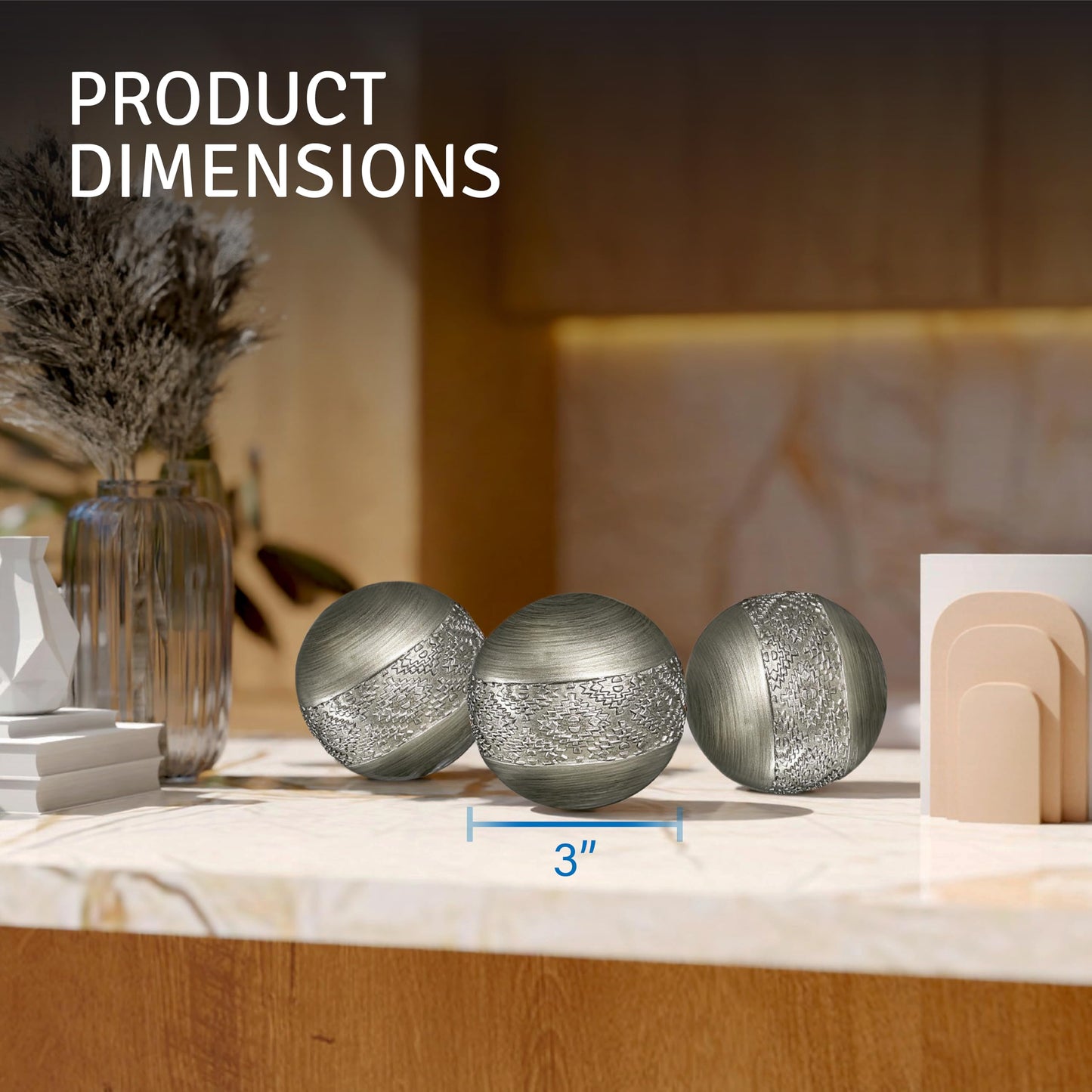 Silver Decorative Ball Set, Bowl Fillers