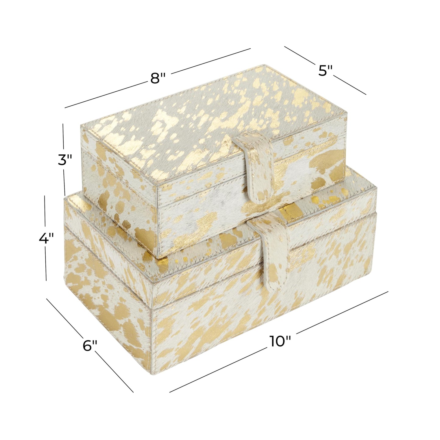 Gold Patch Pattern Decorative Box Set