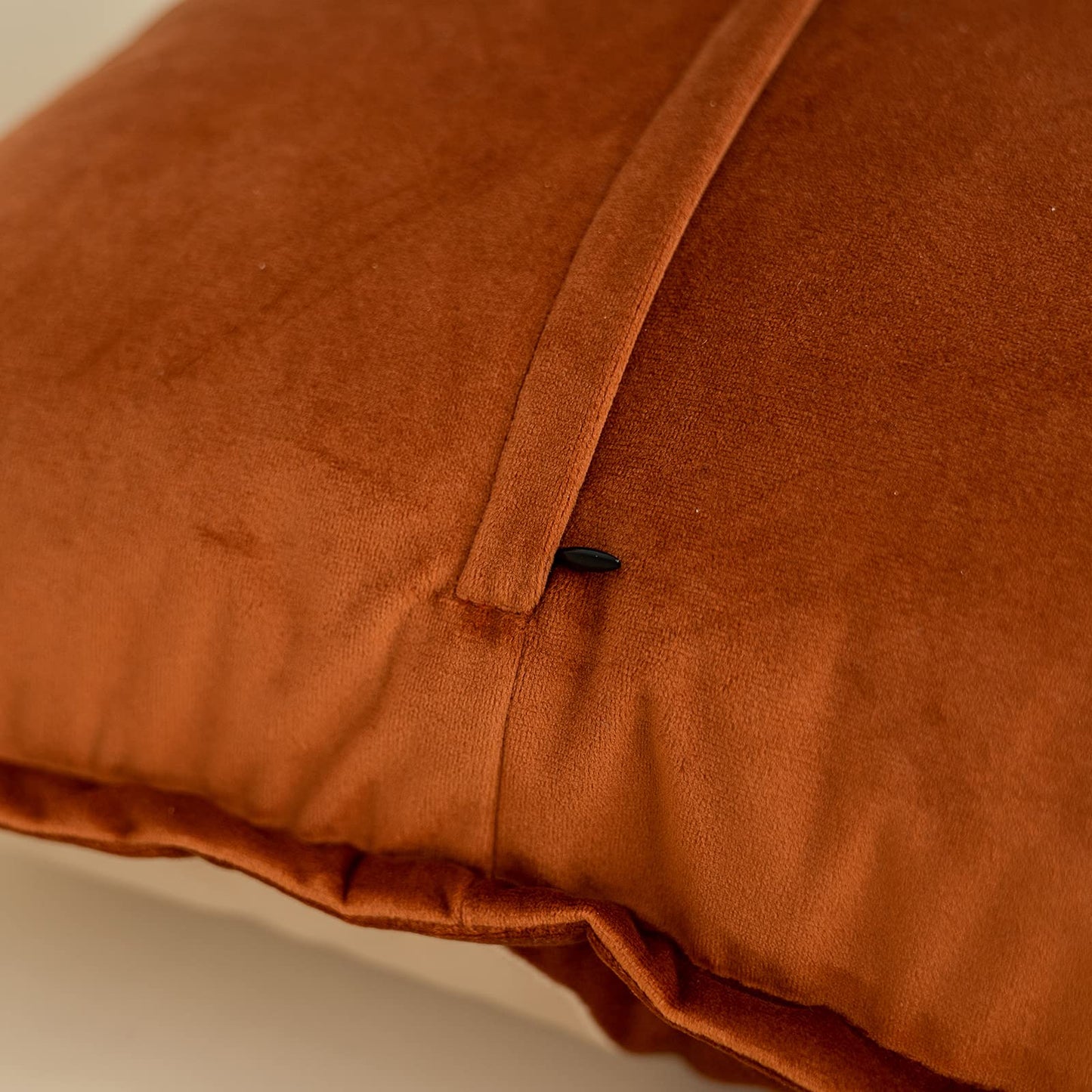 Rust Velvet Throw Pillow Cover, Accent Decor
