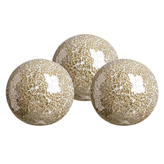 Gold Sphere Decor Balls Glass Mosaic