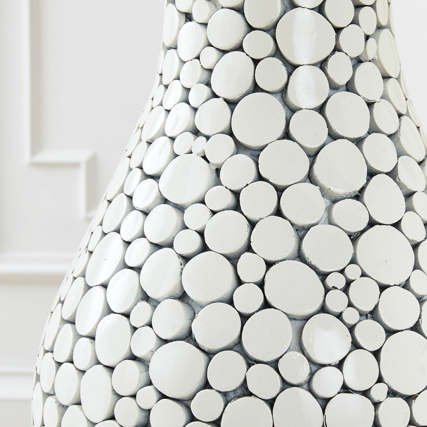 White Tall 45" Floor Vase