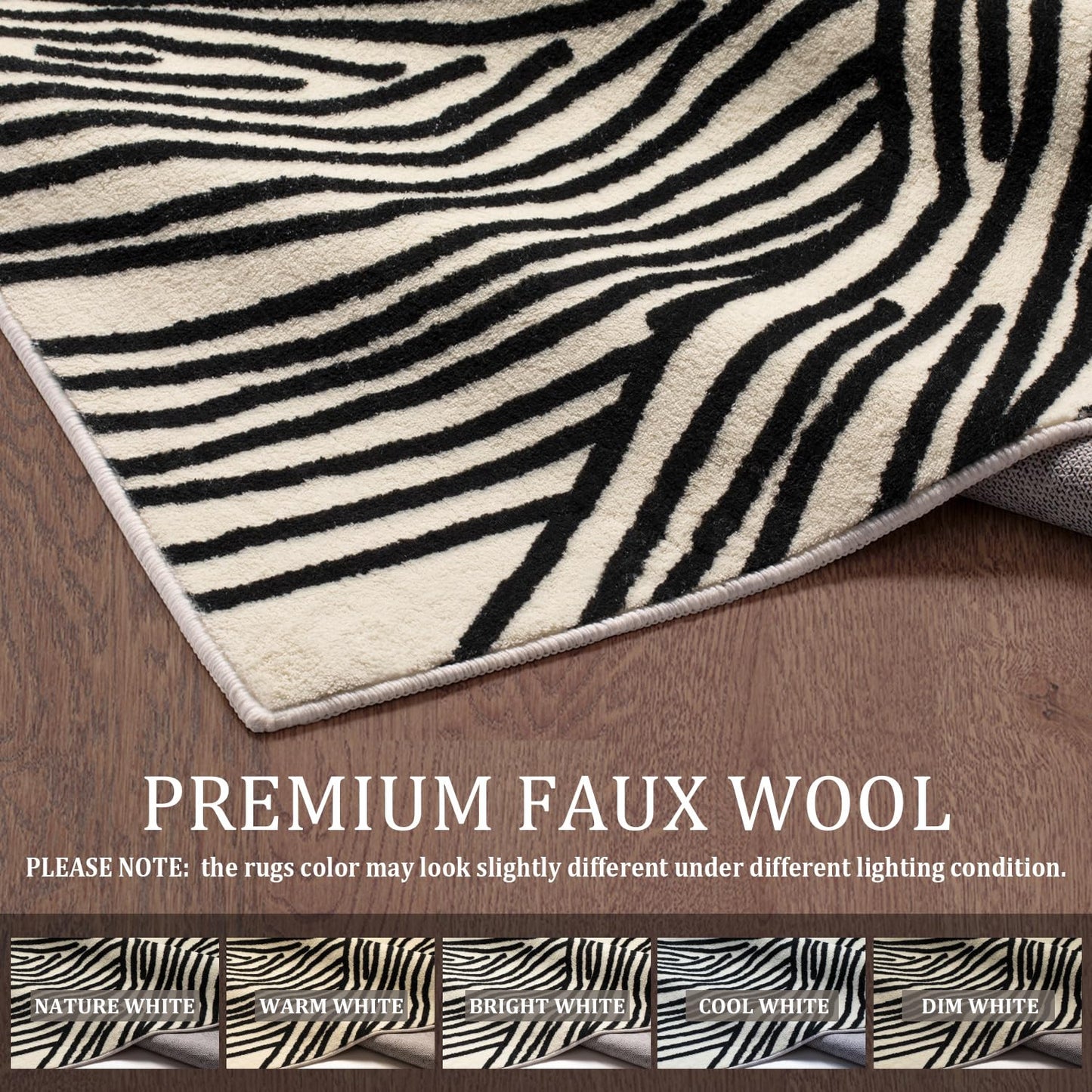 Beige and Black, Modern Lined Design 9x12 Ft Area Rug