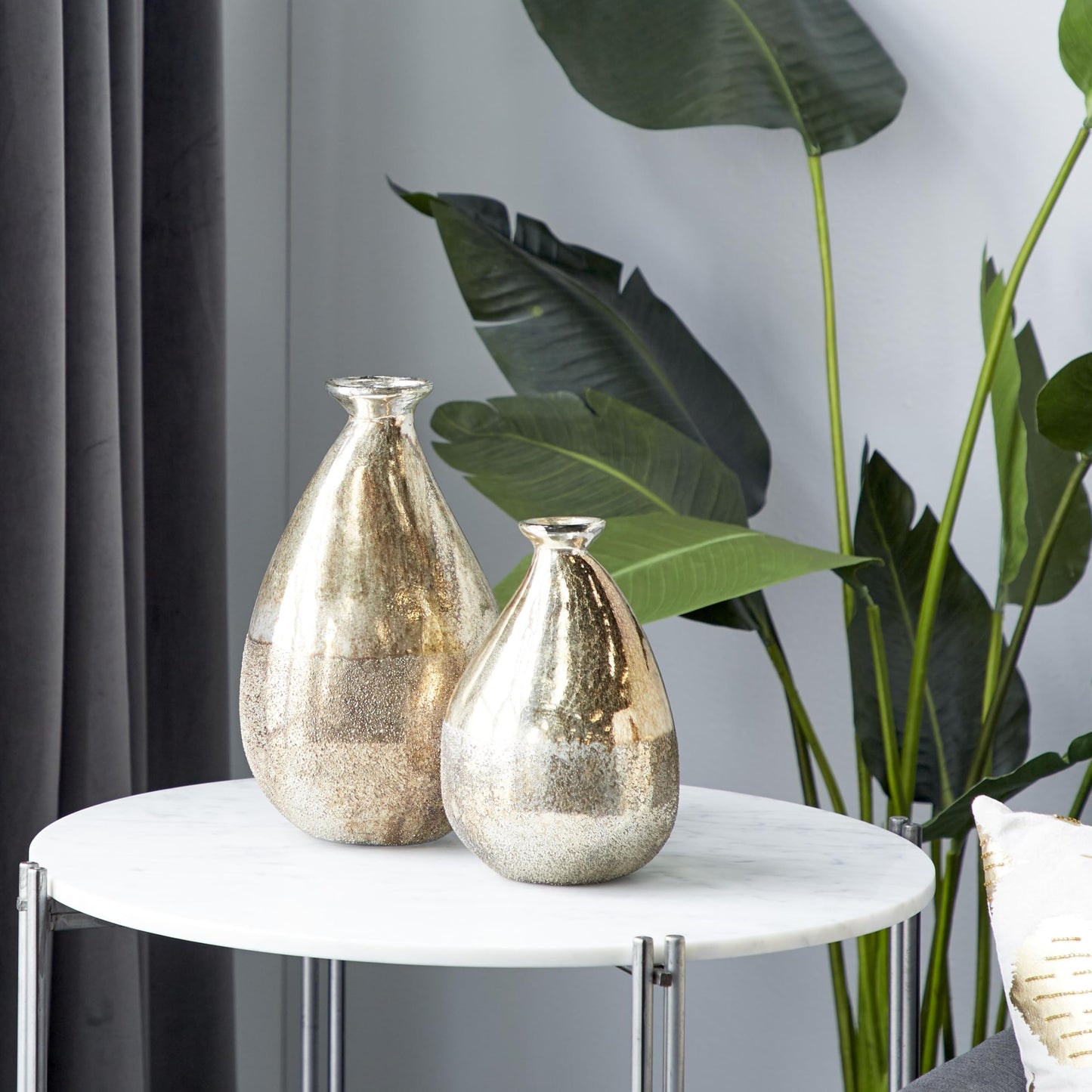 Gold Multicolored Glass Decor Vase Set